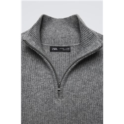 QUARTER-ZIP KNIT SWEATER