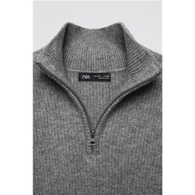 QUARTER-ZIP KNIT SWEATER