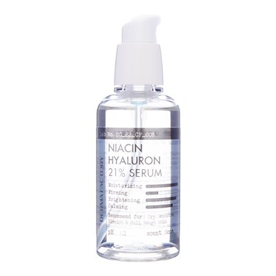 Derma Factory NIACIN HYALURON 21% SERUM Увлажняющая сыворотка для лица с ниацинамидом и гиалуроновой кислотой 80мл