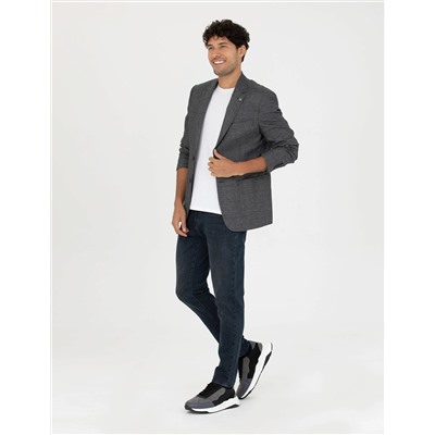 Füme Keten Karışımlı Blazer Ceket