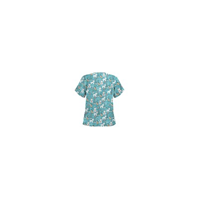 UA Antarctic Christmas Amazing Aqua Scrub Top