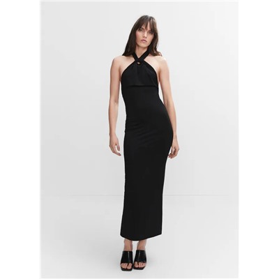 Vestido halter abertura posterior
