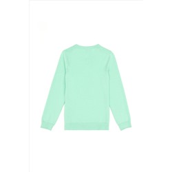 Erkek Çocuk Mint Basic Bisiklet Yaka Kazak
