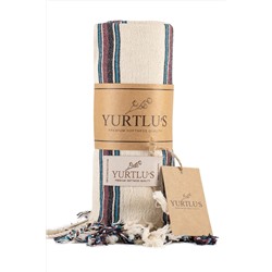 YURTLUS, %100 Pamuk Peştemal, 95x180 Cm , Yumuşak, Plaj Havlusu, Banyo Havlusu, Hızlı Kurur, Premium Kalite