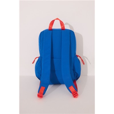 Mochila viaje nylon azul