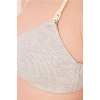 Sujetador CHARMING 'maternity' canalé gris