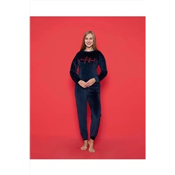 AHENGİM Woman Genç Pijama Takımı Fransız Kadife Paça Kol Manşetli Mevsimlik W20462253 1-2-10001194
