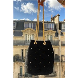 Bolso saco de nobuk Julie Negro