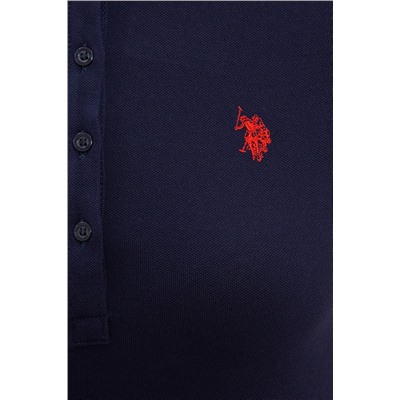 Kadın Lacivert Basic Polo Yaka Tişört