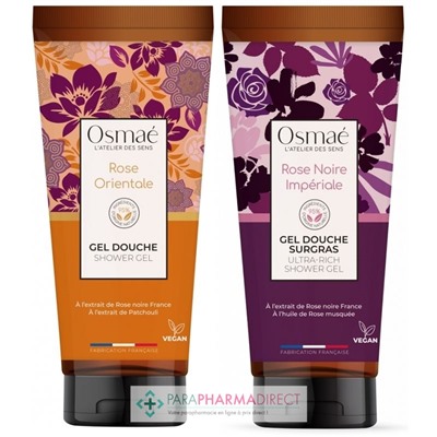 Osmaé DUO Gels Douche - Rose Orientale 200ml + Rose Noire Impériale 200mlLot  × 2