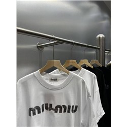 Футболка Miu Mi*u 🩷    Материал: плотный хлопок (330гр)