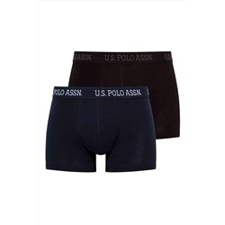 U.S. Polo Assn. Erkek Lacivert - Siyah 2 Li Boxer US.01.80457.INT