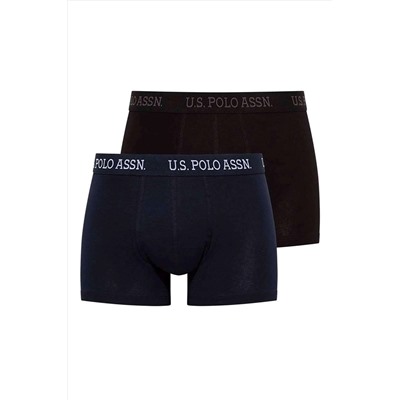 U.S. Polo Assn. Erkek Lacivert - Siyah 2 Li Boxer US.01.80457.INT