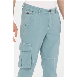 Erkek Mint Kanvas Pantolon