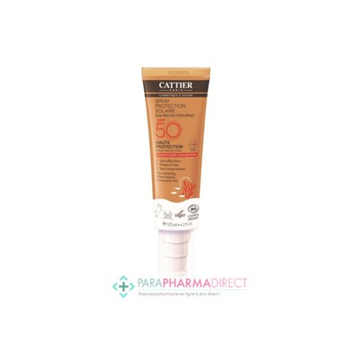 Cattier Solaire Spray Protection SPF50 BIO Très Haute Protection 125ml