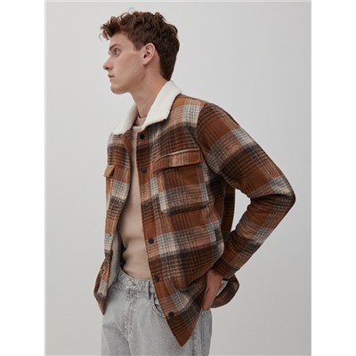 Karierte Sherpajacke