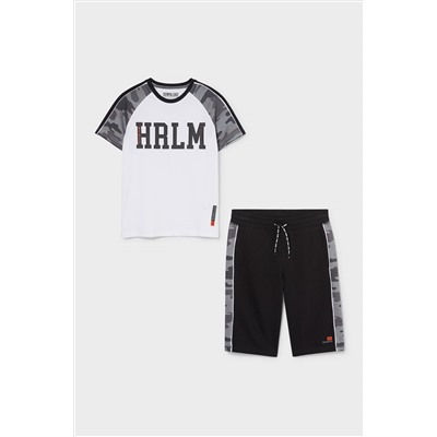 Set - Kurzarmshirt und Sweatshorts - 2 teilig