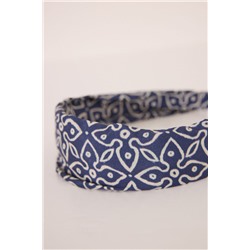 Diadema estampada azul