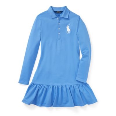 GIRLS 7-16 Stretch Mesh Polo Dress