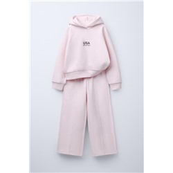 HOODIE AND WIDE-LEG TROUSERS SET