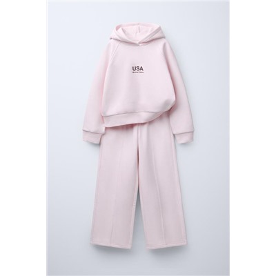 HOODIE AND WIDE-LEG TROUSERS SET