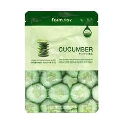 FarmStay Visible Difference Mask Sheet Cucumber Увлажняющая маска для лица с экстрактом огурца 23мл