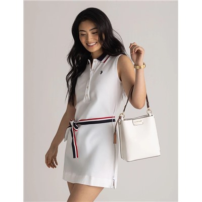 SOLID BUCKET BAG WITH CROSSBODY STRAP