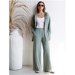 Свободные брюки  из тонкого премиального футера с эластаном