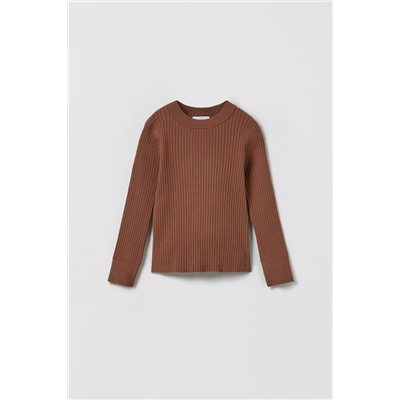 RIBBED KNIT SWEATER