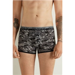 Retropants aus Baumwolle mit Print und Logobund