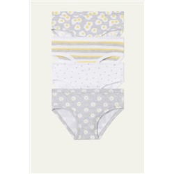 Baumwollslips mit Musterprint im 4er-Pack