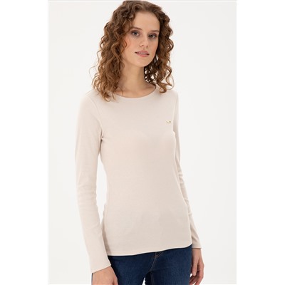Kadın Taş Bisiklet Yaka Sweatshirt