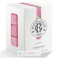Roger & Gallet Rose - Savons Bienfaisants - Coffret 3x100g
