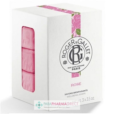Roger & Gallet Rose - Savons Bienfaisants - Coffret 3x100g
