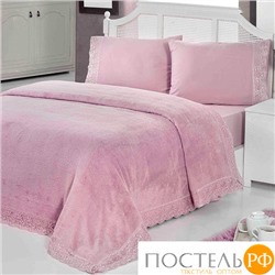 Покрывало "REYNA" шерсть с гипюр. Г.РОЗ (220*240/240*260/50*70-2) (Maison Dor)