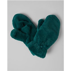 WOMEN'S PLUSH FUR FLIP-TOP MITTENS