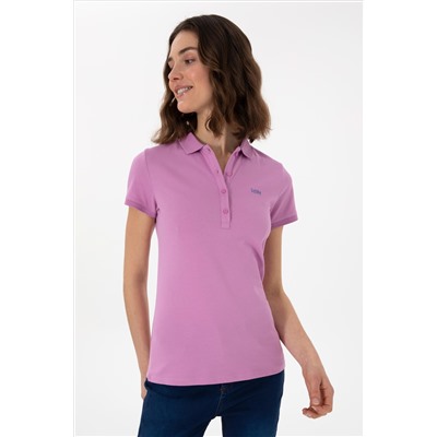 Kadın Pembe Basic Polo Yaka Tişört