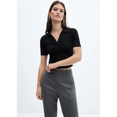Pantalón recto botón lateral REF. 57026727-LEO-LM