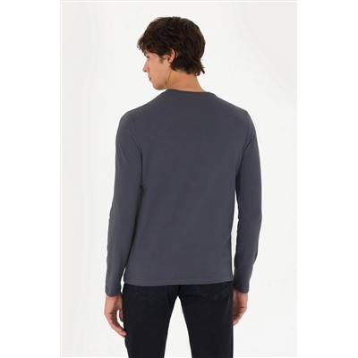 Erkek Antrasit Basic Sweatshirt