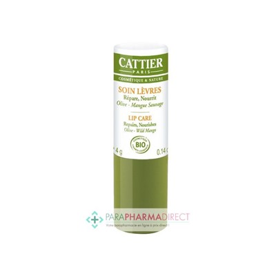 Cattier Soin Lèvres BIO Répare Nourrit Olive Mangue Sauvage 4g