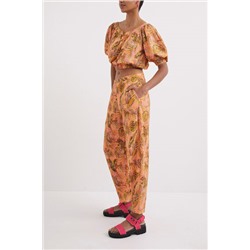 Blusa cropped tropical