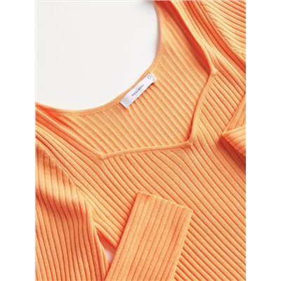 Strickkleid mit Gestreifter Struktur