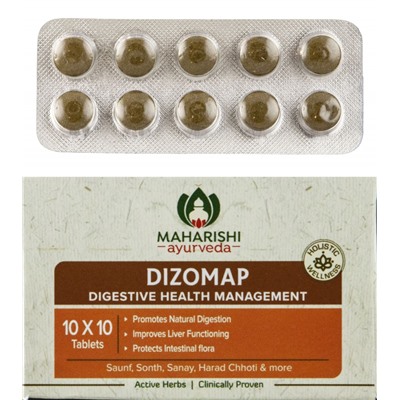 MAHARISHI AYURVEDA Dizomap Дизомап для восстановления микрофлоры кишечника 100таб