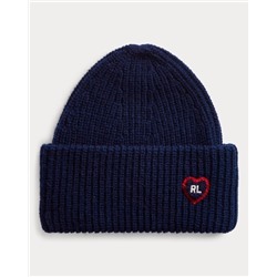 GIRLS 2-6X Heart-Patch Knit Hat