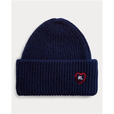 GIRLS 2-6X Heart-Patch Knit Hat