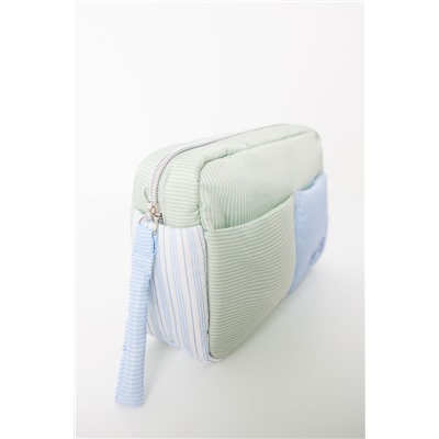 Neceser mediano nylon estampado rayas