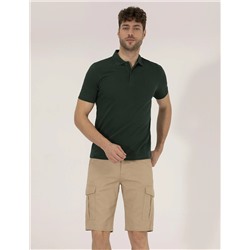 Koyu Yeşil Slim Fit Polo Yaka Basic Tişört