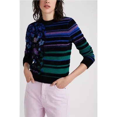 Jersey punto fino jacquard