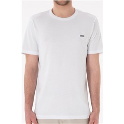 Erkek Regular Fit Bisiklet Yaka Beyaz Basic Tişört