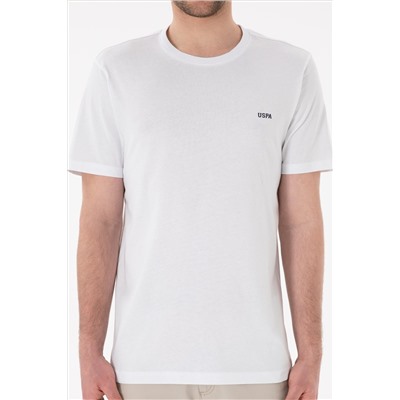 Erkek Regular Fit Bisiklet Yaka Beyaz Basic Tişört